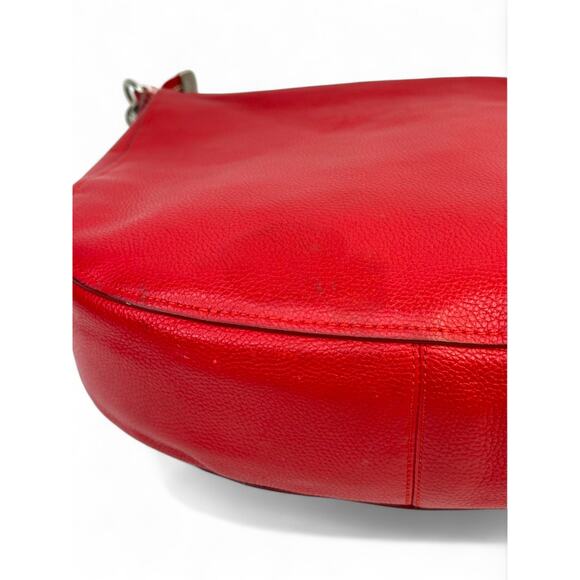 Coach Vintage Elle Red Pebbled Leather Hobo Bag - Picture 10 of 16